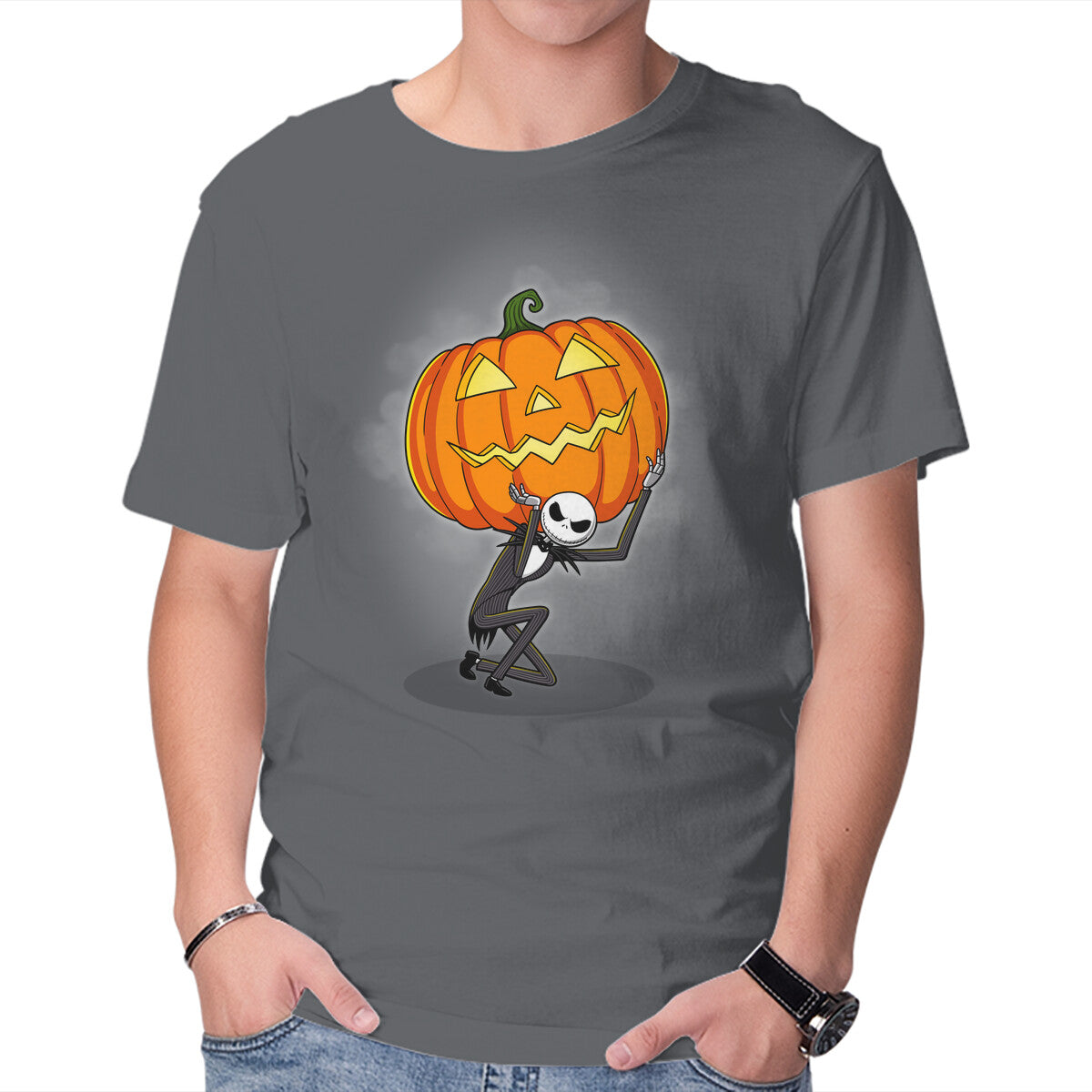 Unisex Crew Neck T-Shirt Pumpkin Atlas Graphic Short Sleeve Casual Tee XL