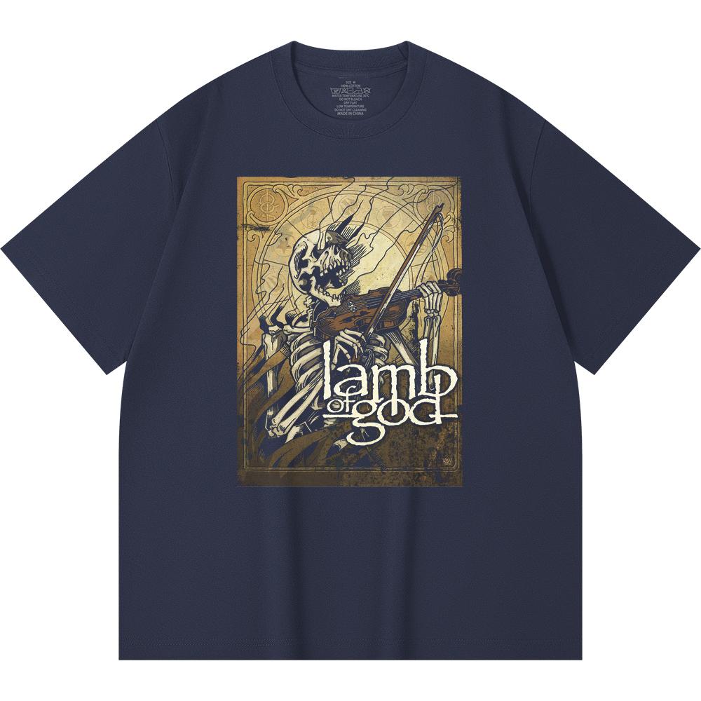 230 Gsm 100% Cotton Heavy Metal T-Shirt  Rock Band Popular Music Print Unisex Heavy Cotton T Shirt