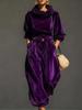 New Hooded Long Sleeve Wide Leg Pants Casual Set for Women