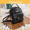Elegante Damen PU Leder Mini Rucksack Handtasche mit anspruchsvoller dunkler Schnalle