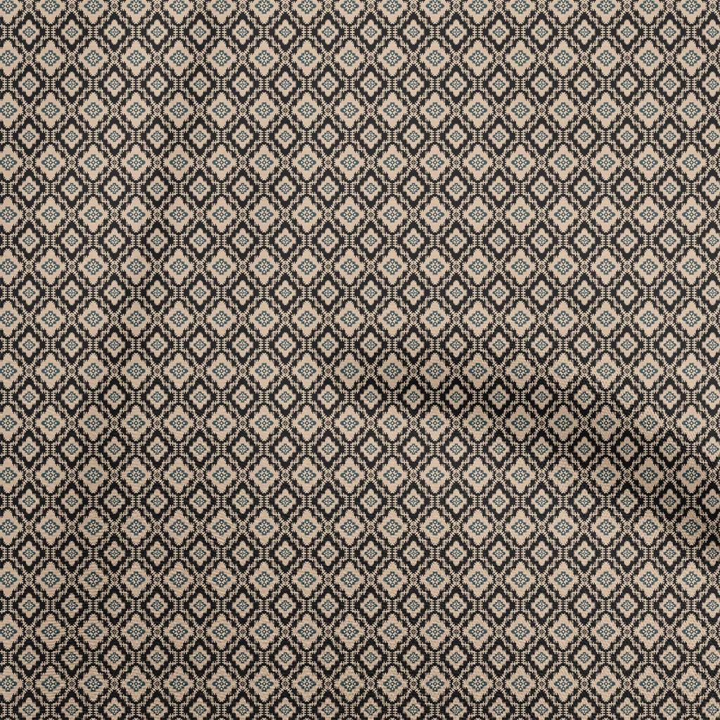 oneOone Cotton Flex Blue Fabric Asian Kilim Diy Clothing Quilting Fabric Print Fabric By Yard 40 Inch