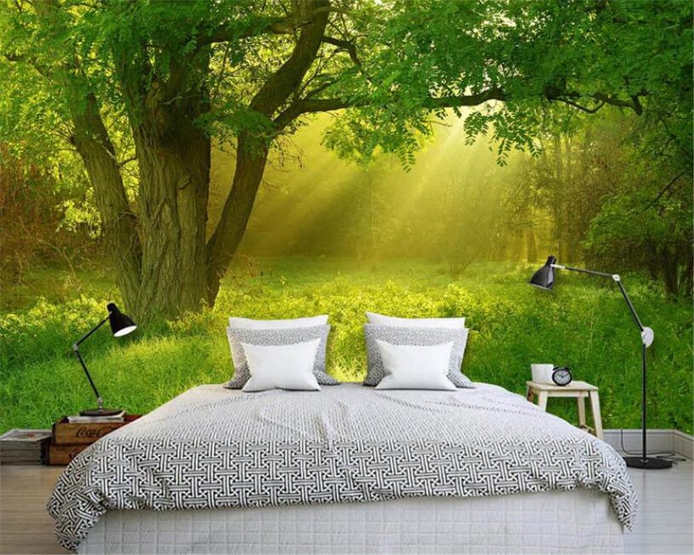 Beautiful Tree Bright Scenery 3D Wallpaper TV Sofa Background Wall Mural Living Room Bedroom Wallpaper
