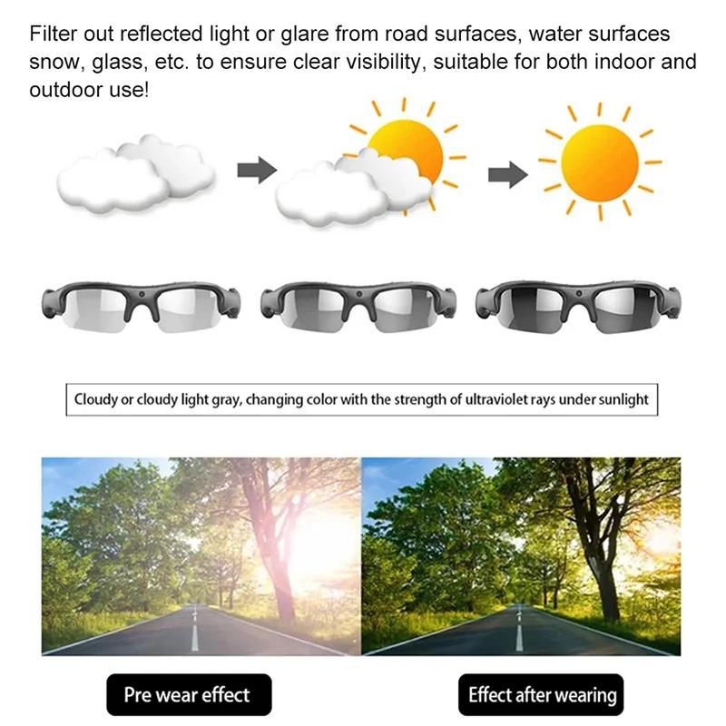 1080P HD Glasses WIFI Camera Outdoor Bicycle Motorcycle Security Protection Sunglasses Video Camera Polarized Lens Sports Cam