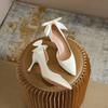 Fashion French High Heels, Women'S Thin Heels, Satin Engagement Shoes, High-End Feel, Xiuhe Wedding Dress, Two Pairs To Wear