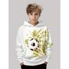 Autumn Winter 3D Football Printed Hoodies Fashionable Casual Warm Sports Long Sleeved Children's Boy Hooded Sweatshirts