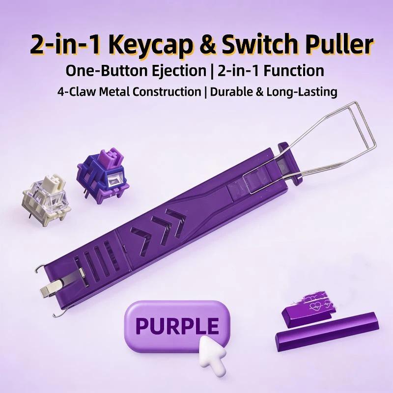 2 In 1 Keycaps Puller Accessories Unloading For Gaming Keyboard Switches Remover Button Extractor Tool