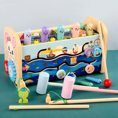 Multifunctional 7-in-1 Music Animal Whac-a-Mole Boys and Girls Tapping Fishing, Educational Toys