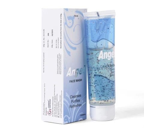 Advanced Face Wash Gel 70g with AHA(1% Glycolic Acid) Glow Bombs, Jojoba & Tea Tree Oil, Allantoin, Vitamin E & Oak bark Extract, No.1 Dermatologi