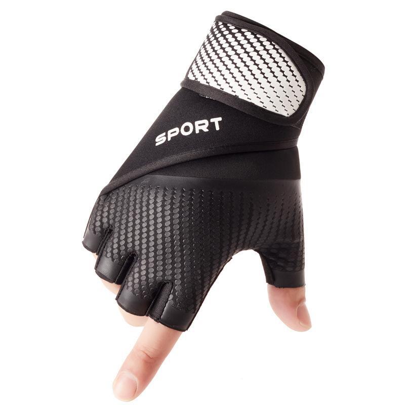New fitness gloves outdoor sports half finger non-slip, sweat-proof and breathable wrist guards cycling equipment dumbbell protective gloves