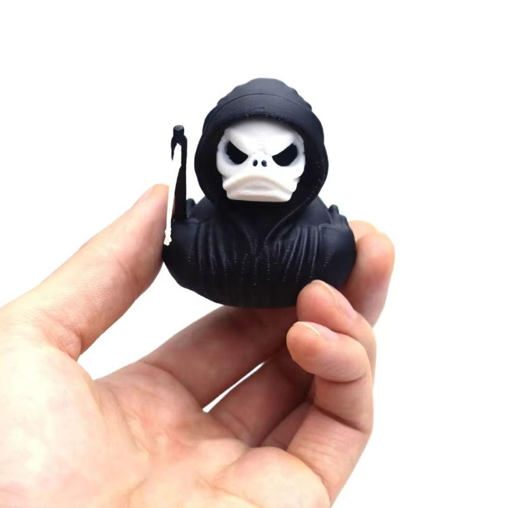 3D Printed Halloween Duck Anime Figure PLA Grim Reaper Duck Ornament  Children Girls Boys