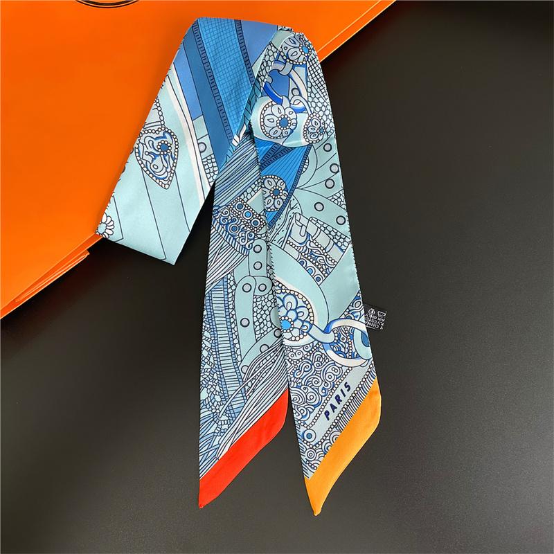 Bag Scarf Women Twill Silk Scarf Skinny Scarves Ladies Gem Belt  Design Wrist Towel Foulard  Neckerchief Headband