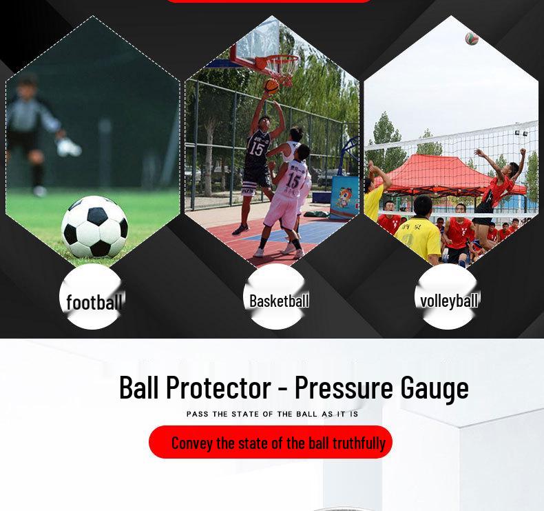 Multi-Sport Air Pressure Gauge for Basketball, Football, and Volleyball