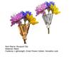 2Pcs Artful Flower Vase Brooch Real/Dried Flower Holder Wearable Floral Lapel Pin Minimalist Art Brooch