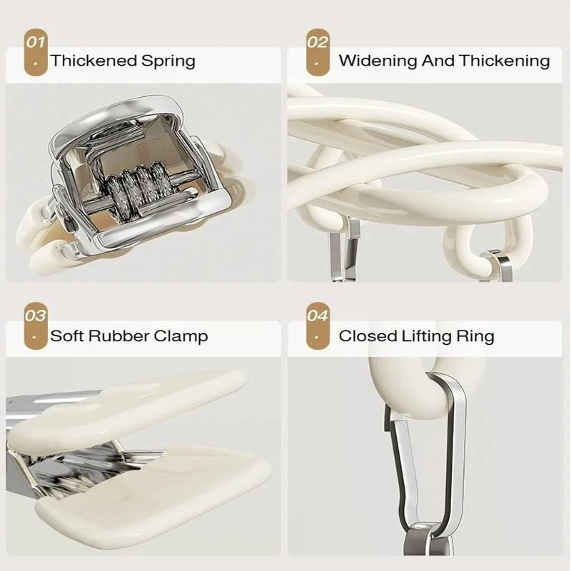 20 Clips Stainless Steel Sock Hanger Multi-Functional Laundry Drying Rack For Shoes Socks Underwear