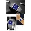 WWOOR Luxury Gold Watch Men Square Quartz Slim Steel Mesh Waterproof Sports Automatic Date Wrist Watches Relogio Masculino