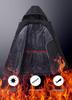 2025 Men's Mid-Length Winter-Autumn Thickened Cotton Jacket with Detachable Hood and Plus Velvet Lining.