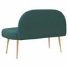 Padded Bench with Backrest Dark Green 110 X 60 X 76 Cm