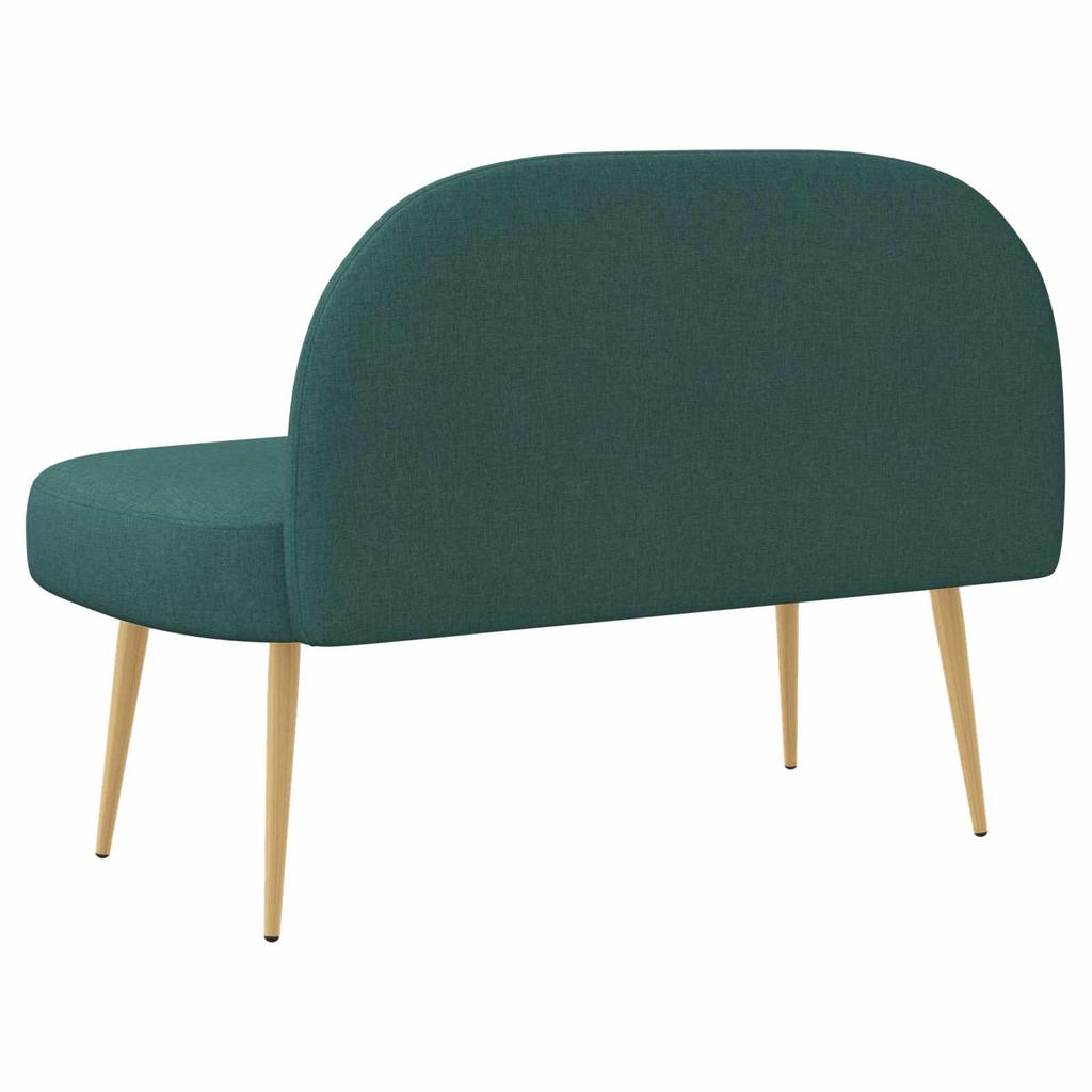 Padded Bench with Backrest Dark Green 110 X 60 X 76 Cm