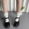 White Bow Lace Mid-Calf Summer Socks - Japanese School Style Sweet JK Princess Design