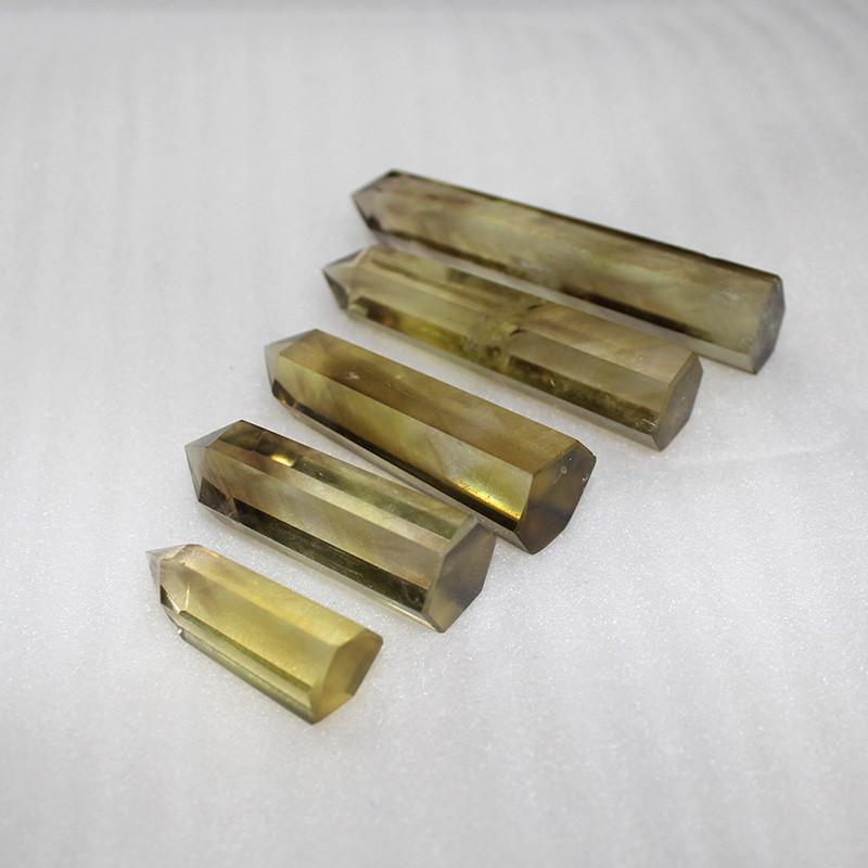 Citrine Natural Smokey Quartz Obelisk Crystal Wand Point Healing Decor Home