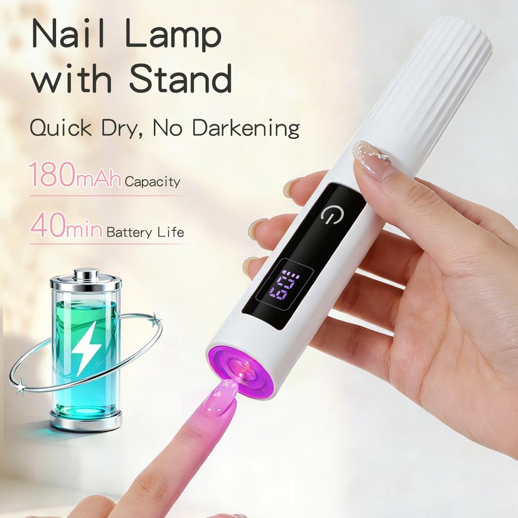UV LED Nail Lamp Set Dryer Touch Lamp Rechargeable With Stand UV Light Drying Nails Gel Polish Lamps Quick Drying Cure Tools