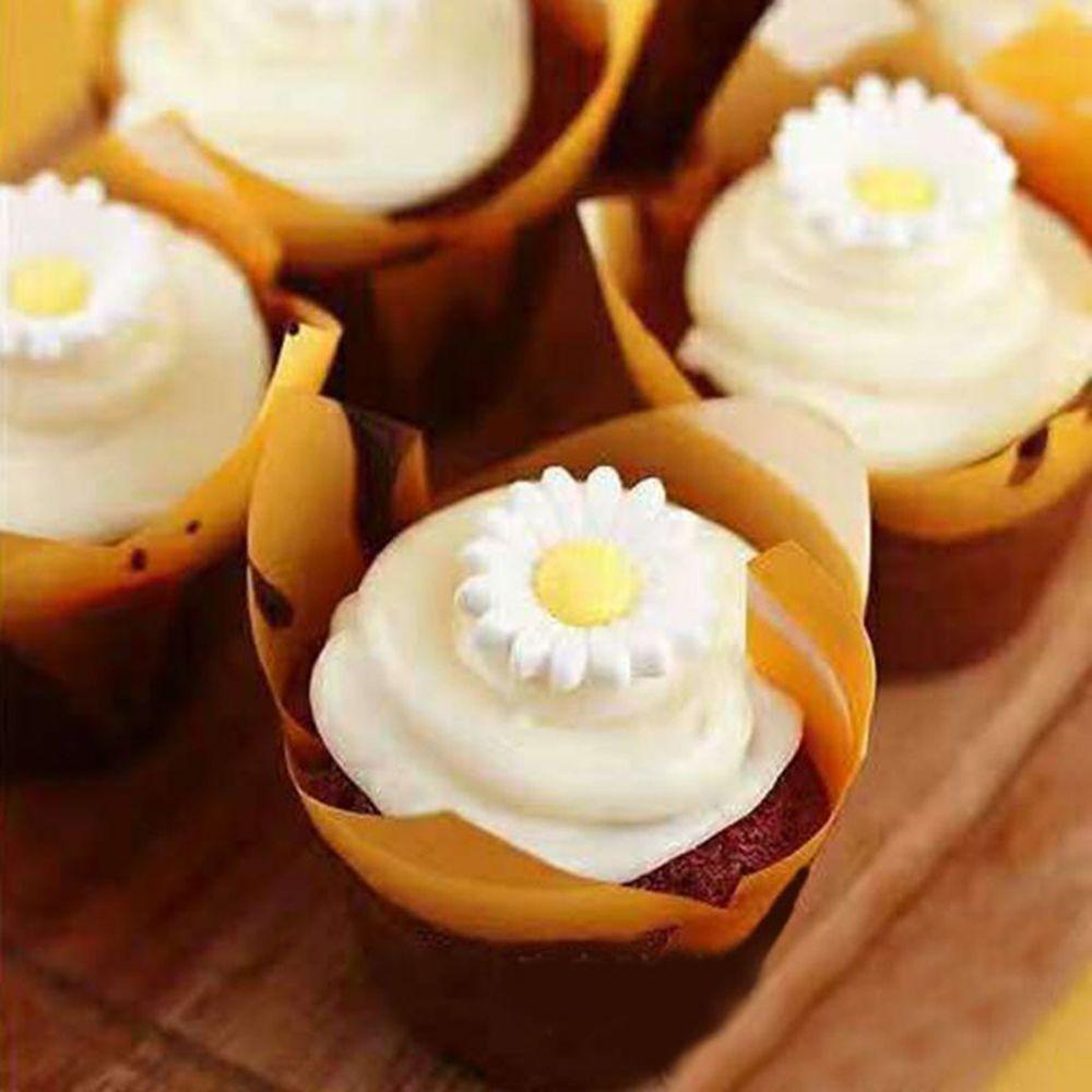 Bakeware Resistance High Temperature Liners Pastry Baking Paper Cups Tulip Shape 50Pcs/Set Cake Cup