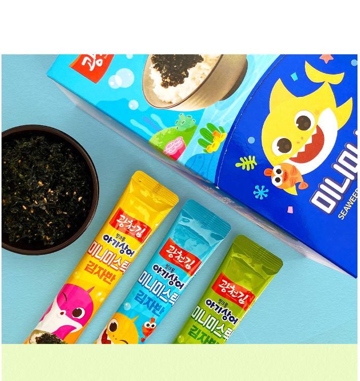 Pinkfong Baby Shark Mini Mystic Seasoned Seaweed Flakes 150g – Crispy Korean Kids Snack