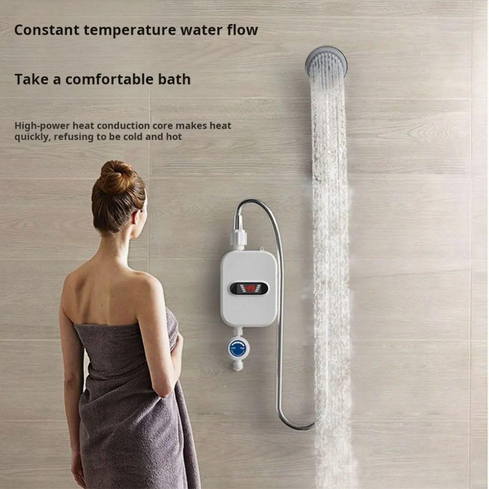 LCD Temperature Display Electric Shower Heater Quick Heating Water Heating Device  Tap Sink Faucet