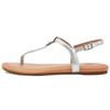 Leather One Strap Sandals Women's Silver 1118516-SLVM