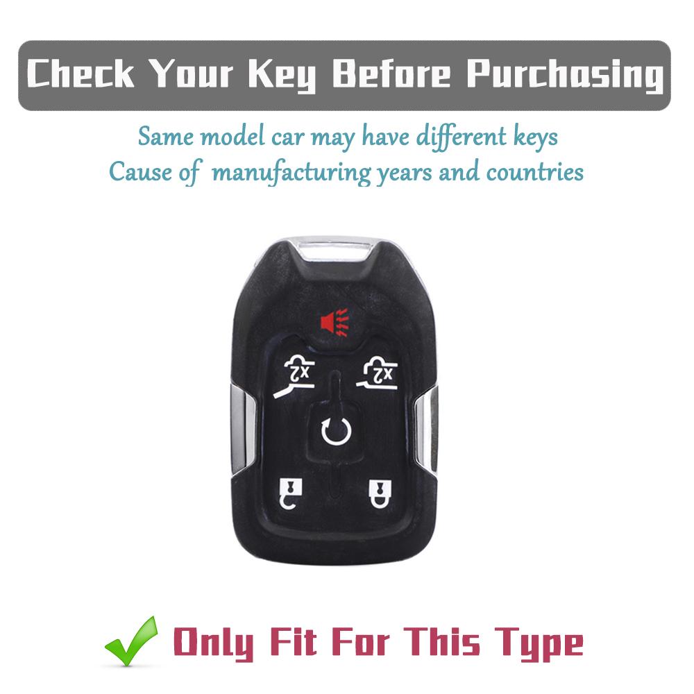 6 Buttons Smart Keyless Key Fob Shell Case For Chevy Suburban Tahoe Gmc Yukon Xl Denali Hyq1Aa - Car Key Cover Protector