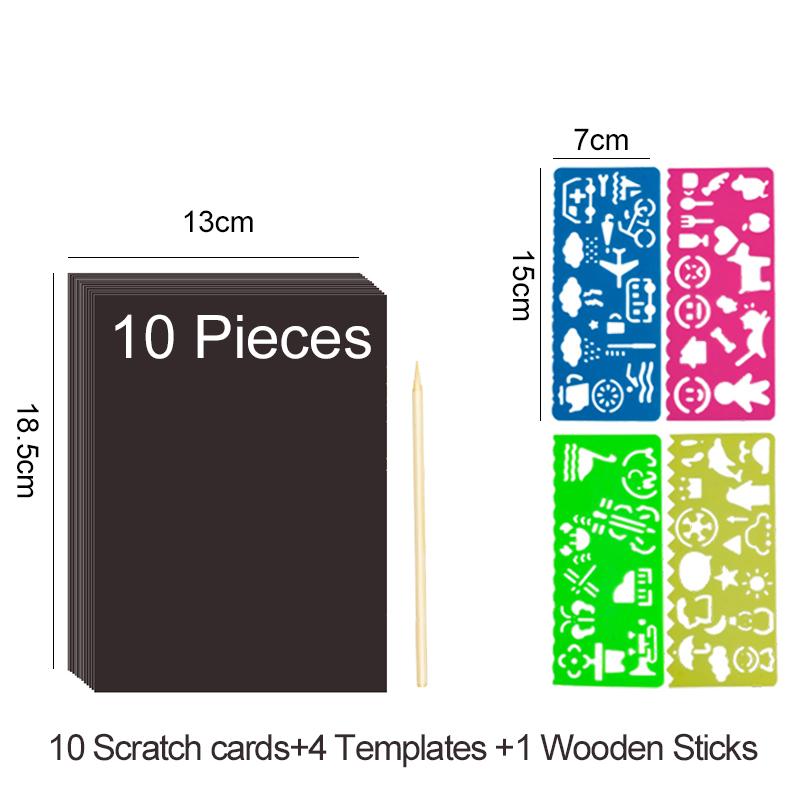 

Scratch Paper Art Set with 4 painting templates, Scratch It Off Paper, Art Crafts Painting Sets for Kids, DIY Gift for Boy Girl
