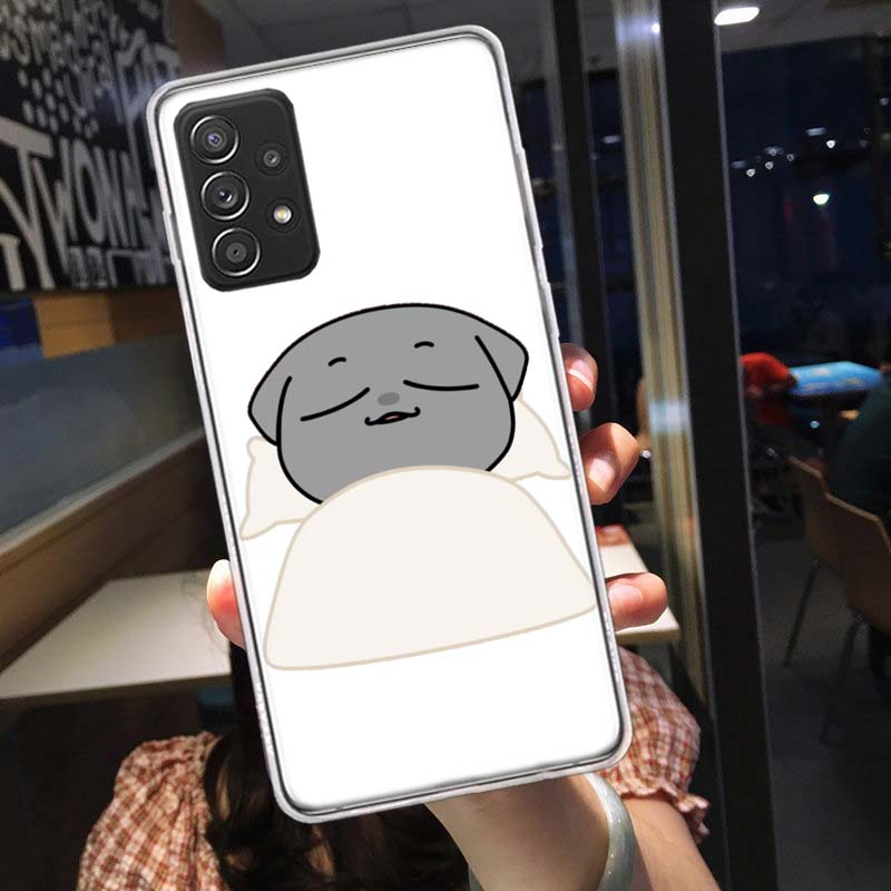 Cute Cartoon K-Kkamang Phone Case for Samsung A54 A57 A37 A17 A14 A15 A12 A24 A34 A55 A35 A25 A52S A07 A05S A04S A22 A32 A72 Gal