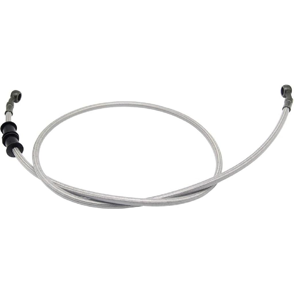 Stainless Steel Brake Hose, Motorcycle Braided Steel Brake Clutch - 90cm/35.4" Black, Pack of 1 for Street Motocross Bikes
