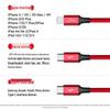 Three-in-One Braided Data Cable for Android, Type-C, and Apple Devices