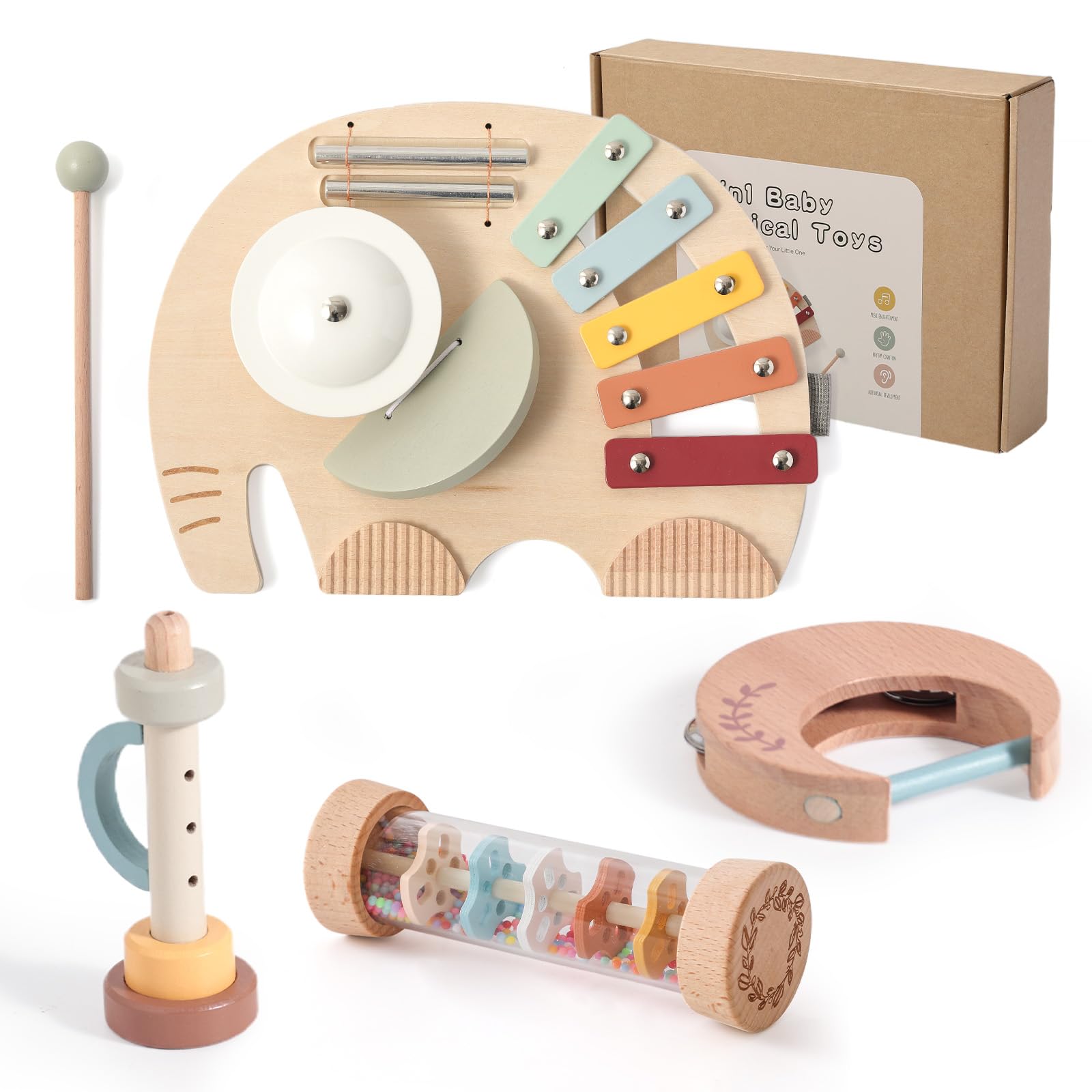 

Promise Babe Монтессори Музыкальный инструмент и Идеально подходит для ролевых игр Развивающая игрушка для кончиков пальцев Идеально подходит для мальчиков и девочек Возраста и А