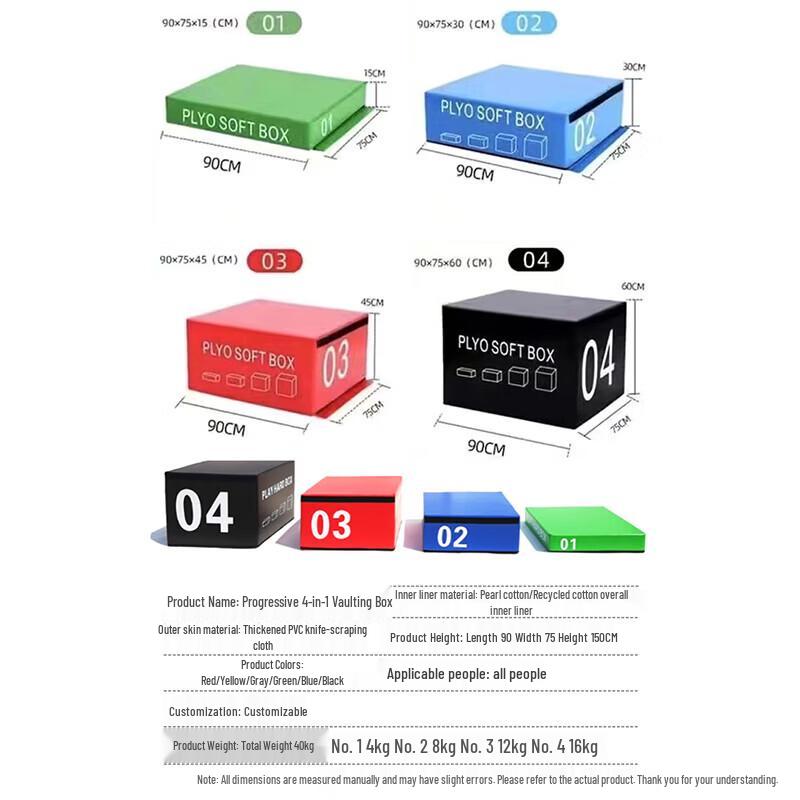 Yishunda Miękkie Pudełka do Skoków Plyometrycznych