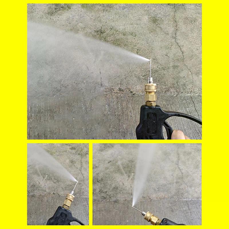 High Pressure Cleaning Needle Nozzle 1/4" Quick Connect Slim Design For Deep Cleaning AC & Car Washer Tanks