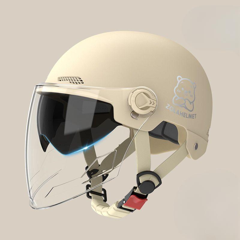 New National Standard Class A Electric Battery Car Helmet for Men and Women In Summer Double Mirror Sun Protection Half Helmet for Four Seasons