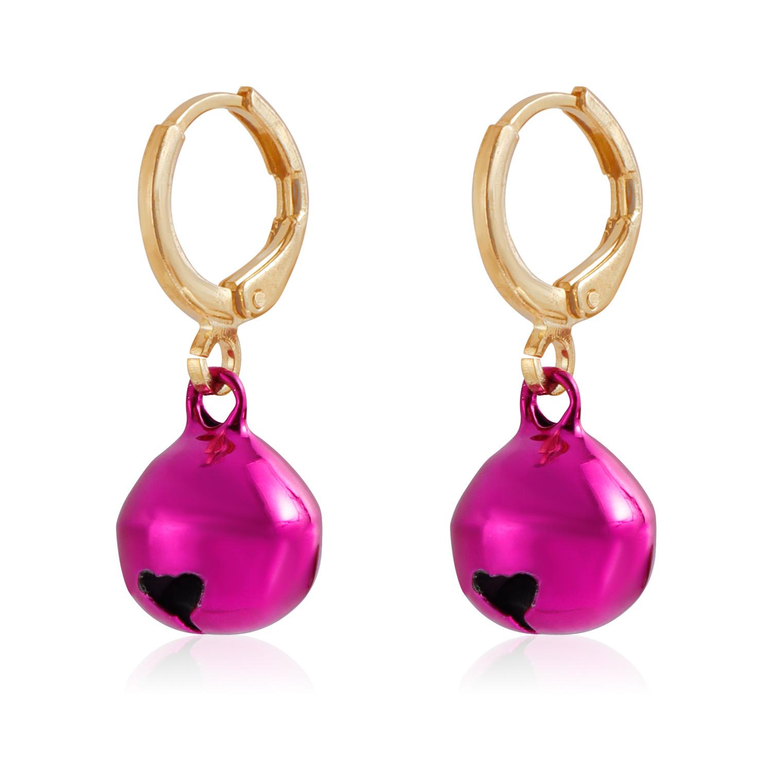 

ins wind Christmas bell pendant earrings, colorful bell earrings New Year s gift