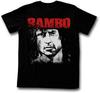 Rambo First Blood John Rambo Zły Twarz Rysunek Męska Koszulka Lata 80 Film Merch
