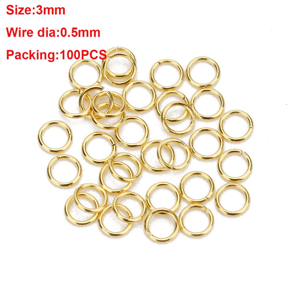 100pcs 3-10mm Stainless Steel Open Jump Rings Split Rings Link Loop For DIY Jewelry Making Findings Connector Wholesale