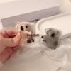 3D Plush Koala Hair Clip - Cute Cartoon Fur Bangs Claw Clip for Women