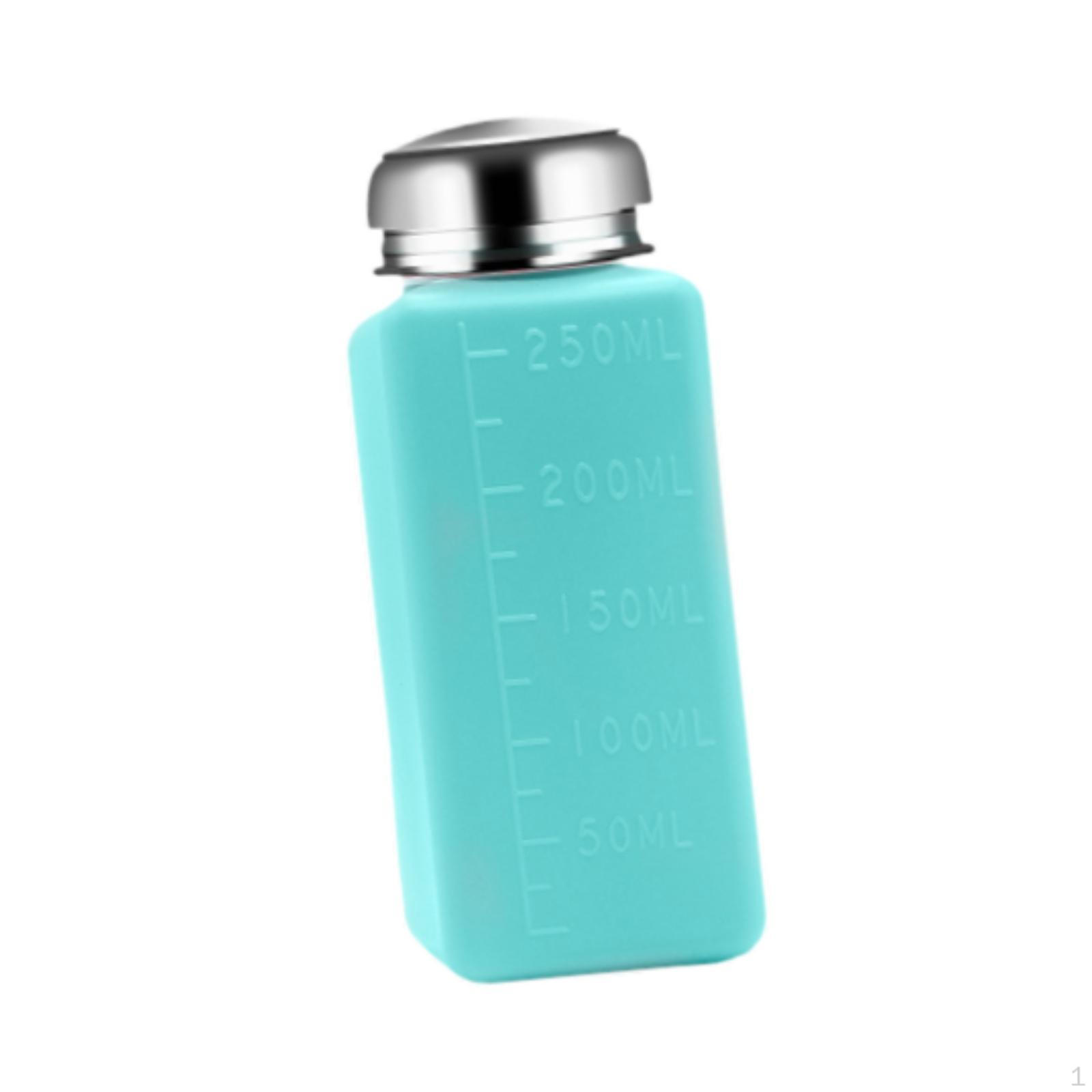 

Бутылка-дозатор для жидкости для снятия лака с ручным насосом, контейнер-пресс для многоцелевого хранения, толкающий blue 250ml