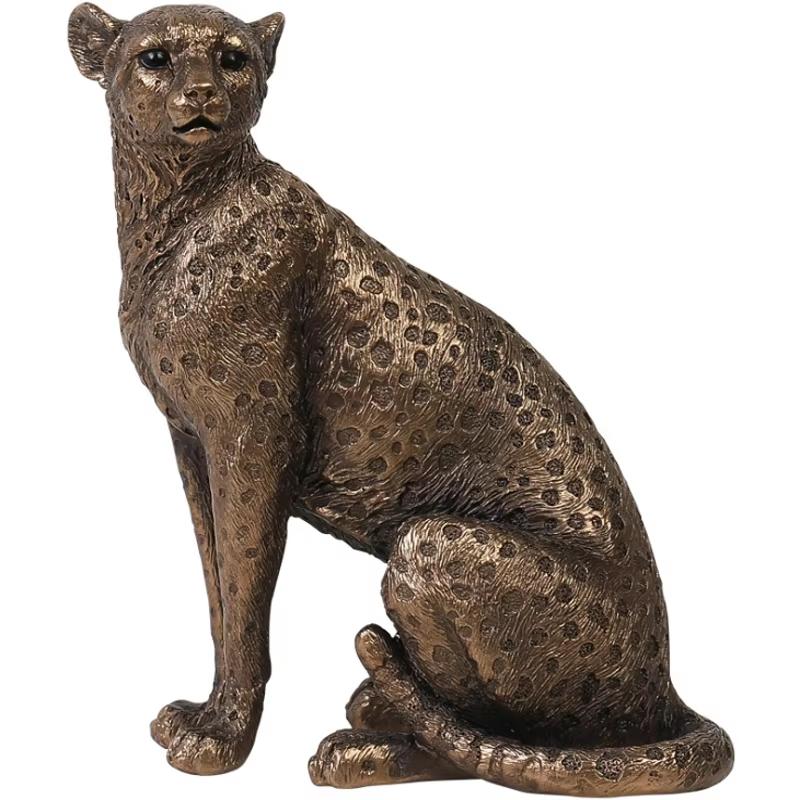 Harz Gepard Statue Klassische Leopard Figur Moderne Heim Büro Schreibtisch Harz Tier Panther Dekor Skulptur Dekorative Geschenk