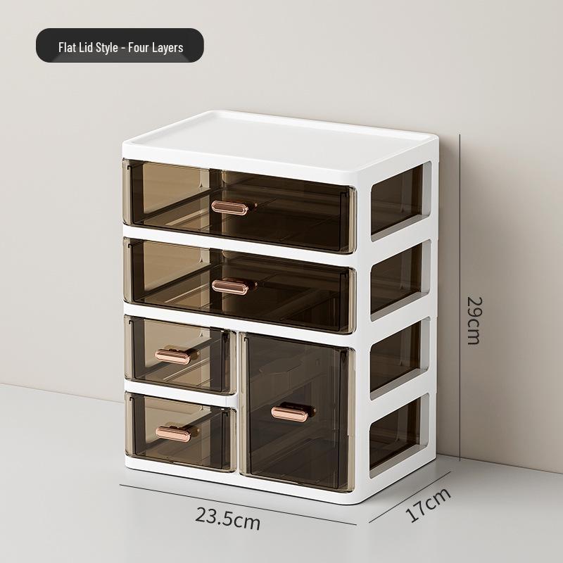 Desktop Skincare & Stationery Organizer: Large-Capacity, Multi-Layer, Drawer-Type Storage Box
