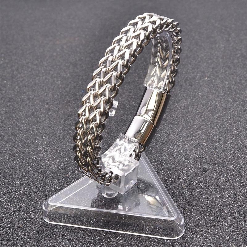 Fashion Stainless Steel Bracelet Hip Hop Punk Bracelet For Men Party Jewelry