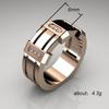 Rose Gold Stainless Steel Ring For Men Fashion Trend Zircon Finger Ring Male Party Engagement