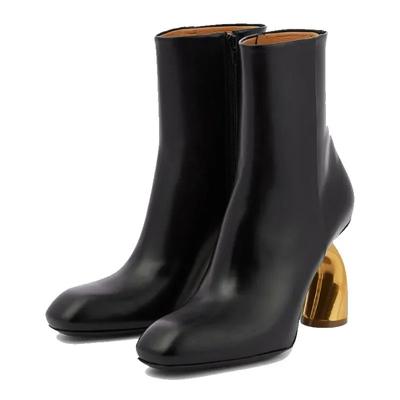Fashion New 9cm Irregular High-heel Black Red Short Boots European American Autumn Winter Fashion High Heels Ankle Women Boots Sizes 43