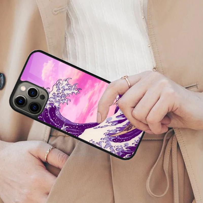 Ukiyo-e Japanese Wave Magnetic Phone Case For APPLE iPhone 17 Air 16 14 13 12 Pro Max 15 Plus Wireless Charge With MagSafe Cover