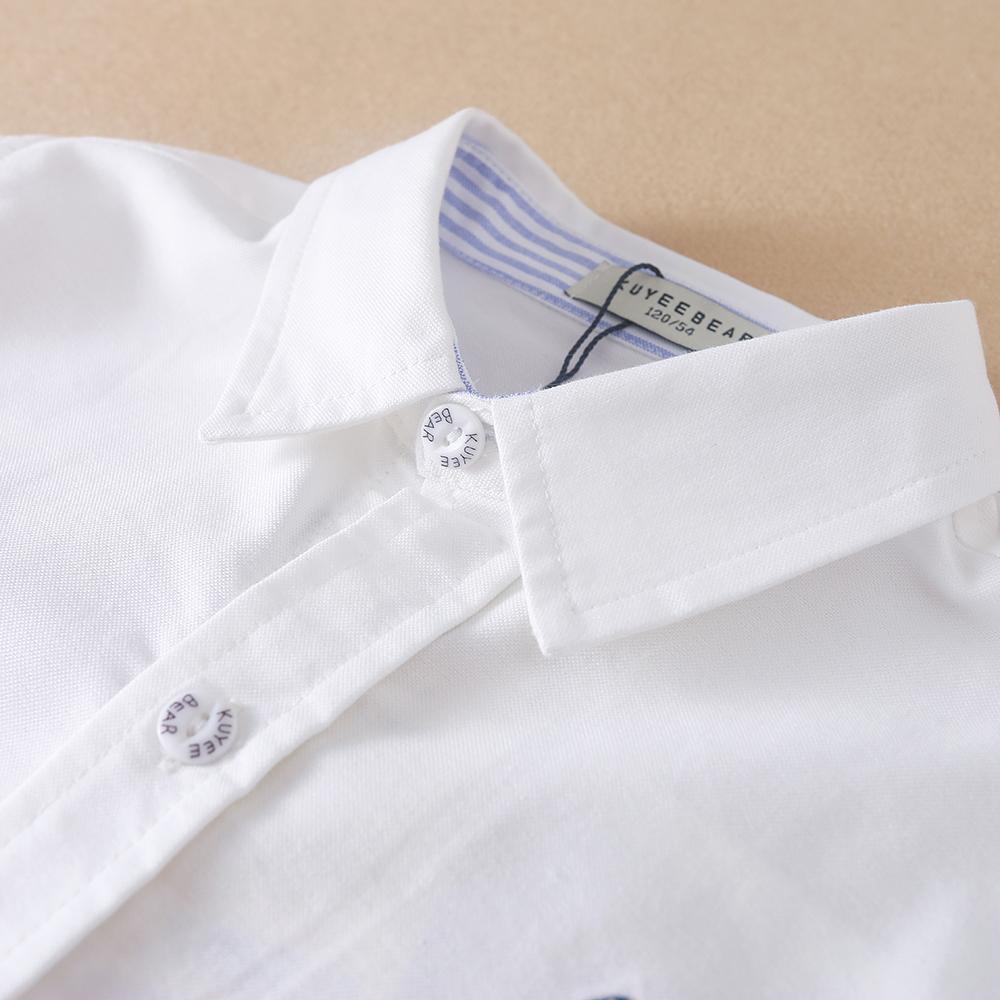 Boys Clothes School Uniform Shirts Spring Autumn Long Sleeve Turn-down Collar Kids Shirt For Boys Children Tops